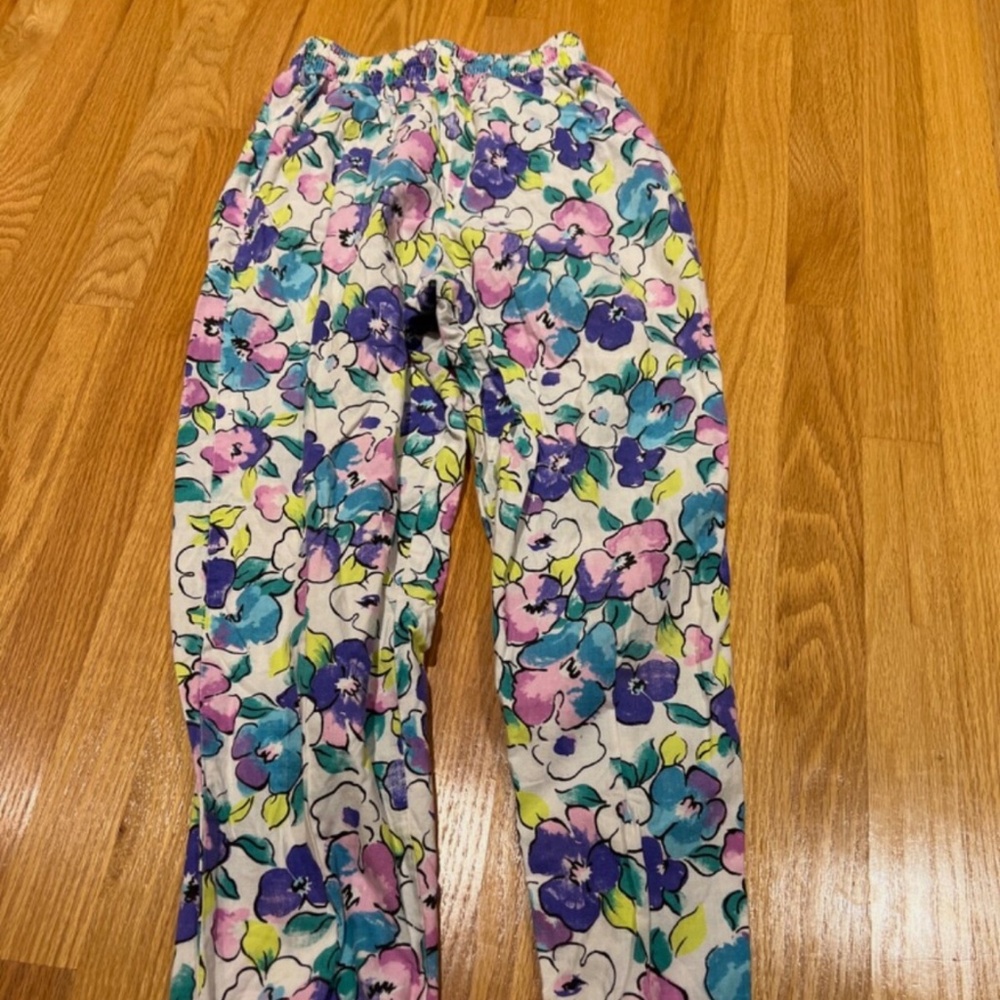 Vintage New Moves girls large floral pants